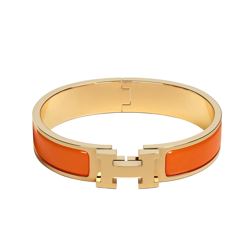 Hermes Clic Clac Bracelet Orange Fruite