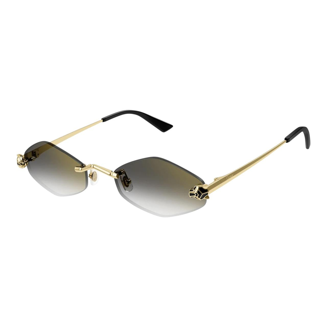 Panthére De Cartier Sunglasses Gold & Grey CT0433S-001