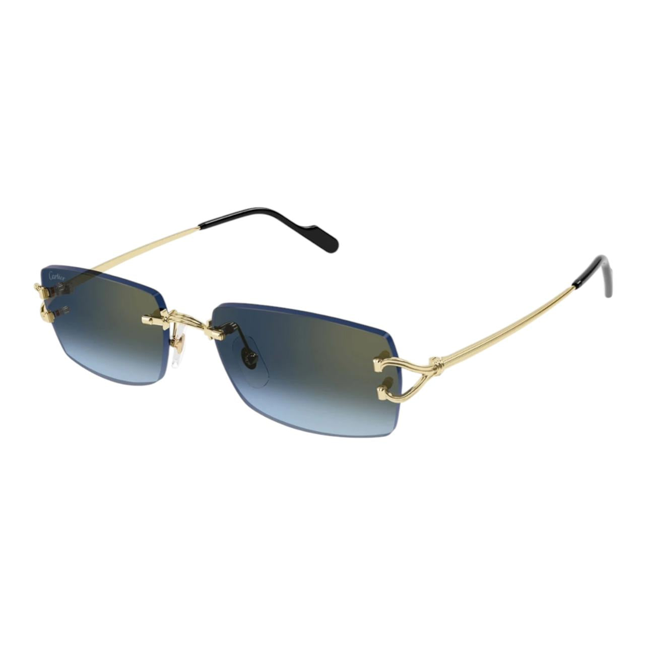 Cartier Signature C Sunglasses Blue & Gold CT0550S-002