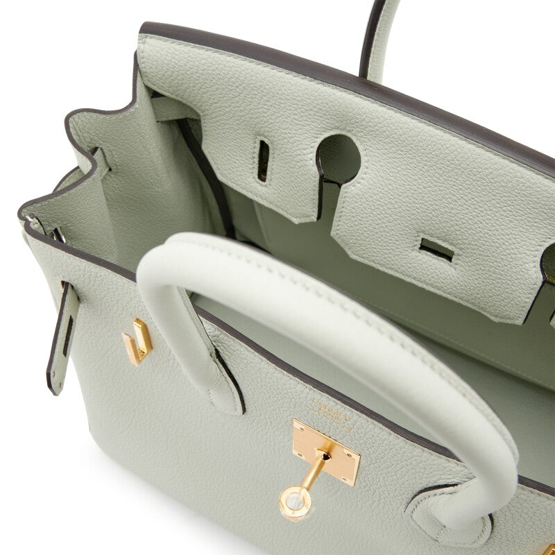 Hermes Birkin 25 Gris Neve Togo Gold Hardware