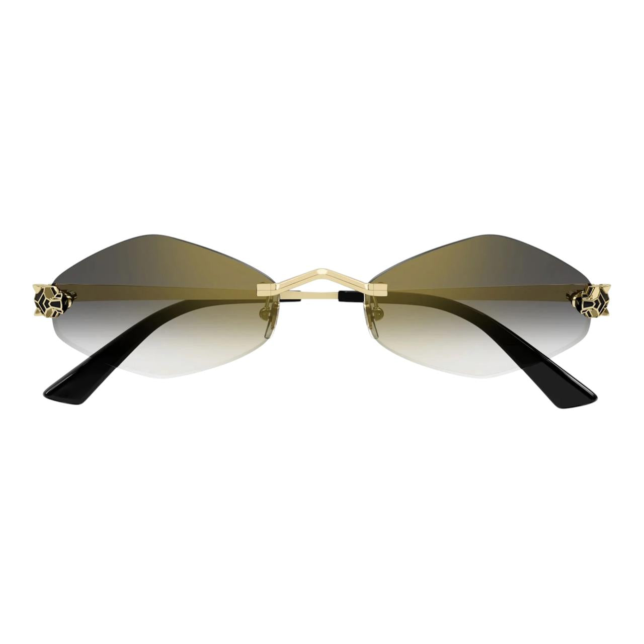 Panthére De Cartier Sunglasses Gold & Grey CT0433S-001